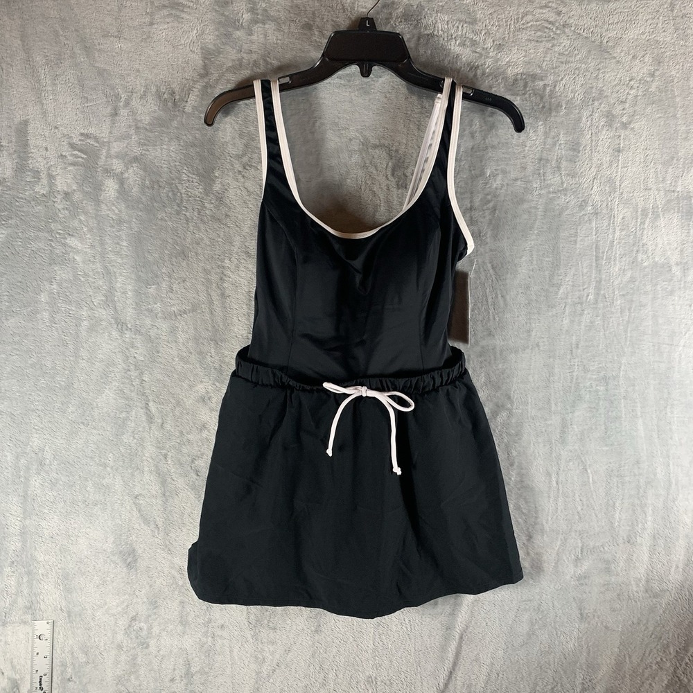 Penbrooke Shape Solver Sport Women's Swimsuit 8 One Piece Swim Dress Black NWT
